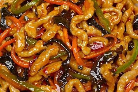 Кисло-сладкая тертая свинина