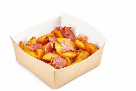 Картофельные дольки с беконом