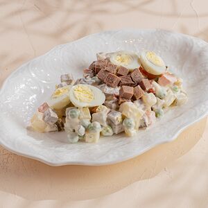 Оливье с говяжьим языком