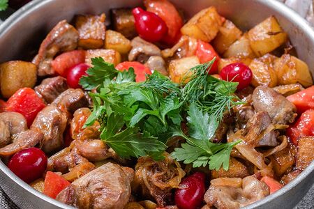 Куриные потрошки по-домашнему