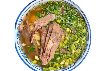 Тянутая лапша с говядиной