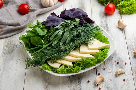 Брынза с зеленью