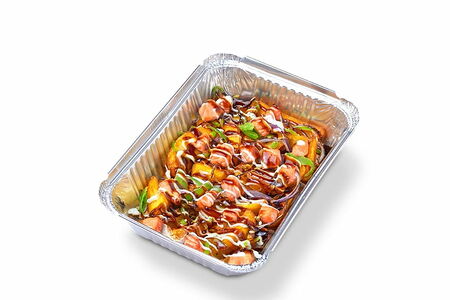 Лосось с картофелем и овощами