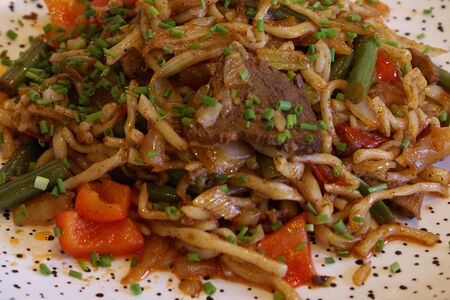 Лагман с телятиной