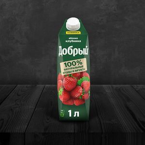 Добрый Клубника и яблоко, сок