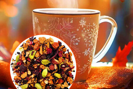 Чай в стаканчик Глинтвейн с малиной