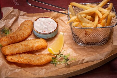 Фиш & Чипс из филе тунца и судака