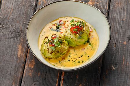 Голубцы с щукой и креветкой