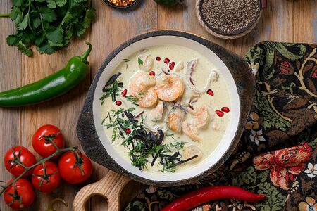 Шкмерули с морепродуктами