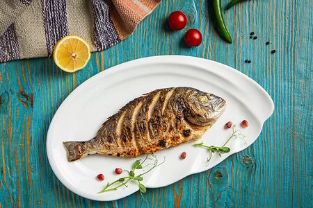 Сибас на углях