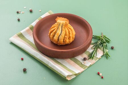 Жареные хинкали с грибами