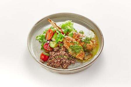 Кебаб из кальмаров и креветок