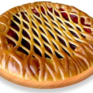 Пирог с творогом и курагой