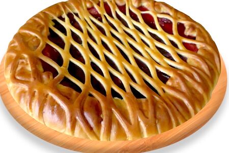 Пирог с творогом и курагой