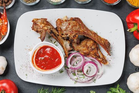 Шашлык из бараньей корейки 