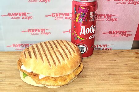 Бургер куриный и напиток Coca-Cola
