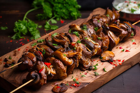 Люля из свинины с грибами