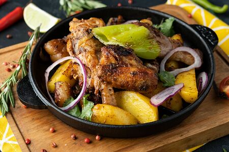 Жаркое из цыпленка с картофелем