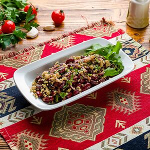 Красное лобио с орехами