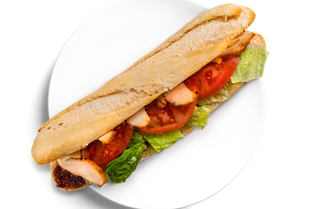 Багет с курицей терияки