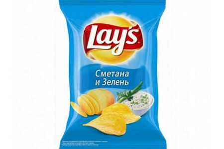 Чипсы Lays Сметана и Зелень