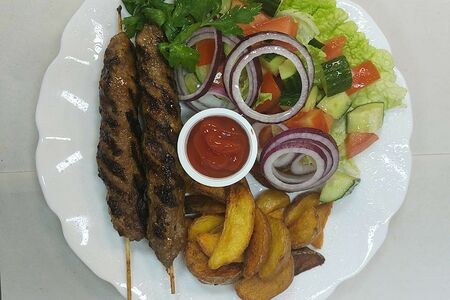 Люля-кебаб из говядины на гриле