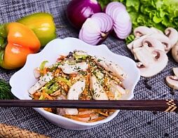 Тяхан с курицей