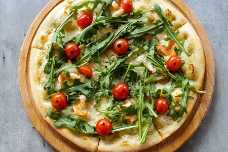 Пицца Креветки с черри 32см