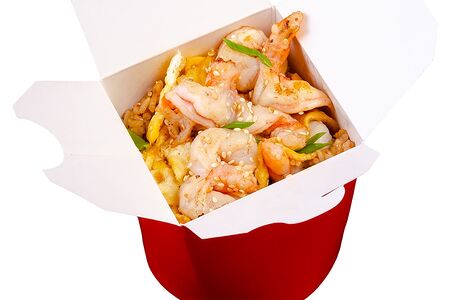 Wok с креветками