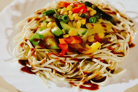 Удон с овощами