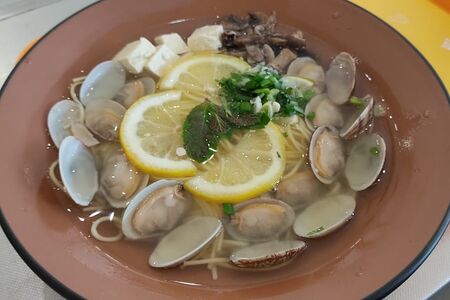 Рамен с ракушками и тофу