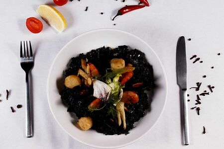 Ризотто черный с морепродуктами