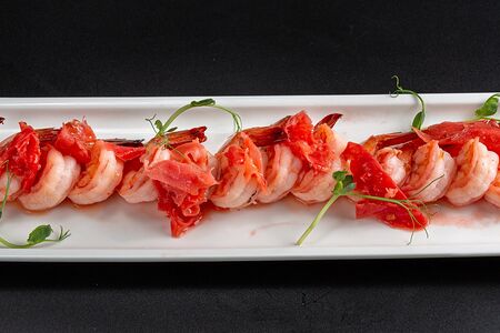 Креветки острые в имбирном соусе