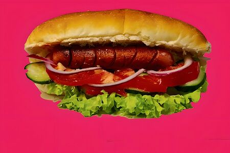 Хот-дог с овощами