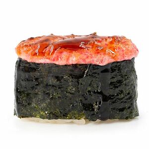 Запечённый гункан с окунем