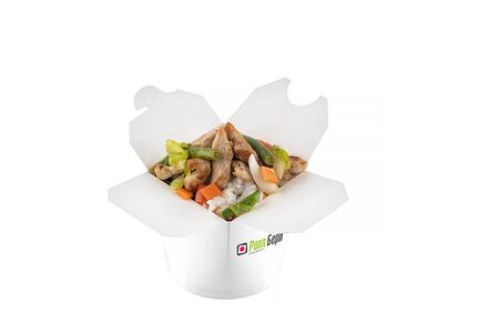 Удон со свининой с соусом чили