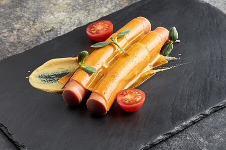 Сосиски для завтрака с сыром и горчицей