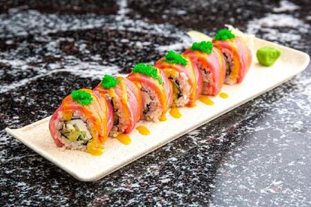 Никкей с тунцом и манговым пюре