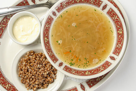 Щи суточные с гречневой кашей