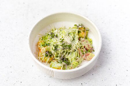 Лингвини с креветками и песто