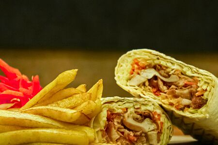 Шаурма с картофелем фри