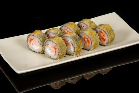 Ролл Кани эби в темпуре