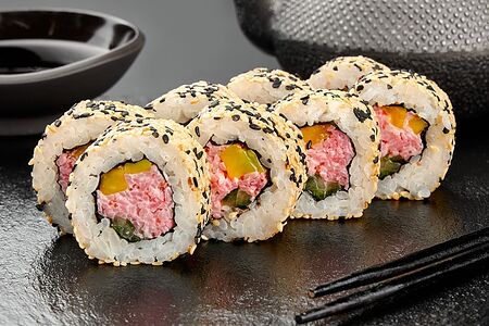 Калифорния кунжут с крабом