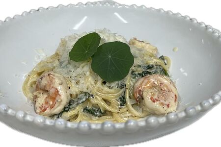 Д Спагетти с креветками