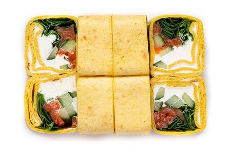 Тортилья с копчёным лососем