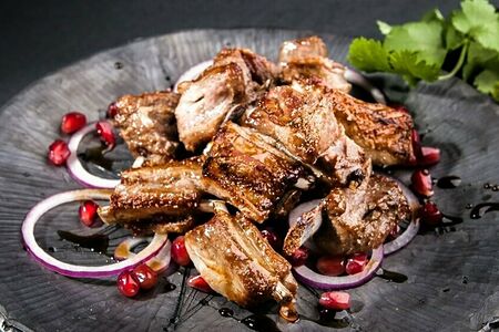 Шашлык из бараньих семечек