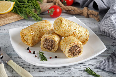 Блинчики с мясом