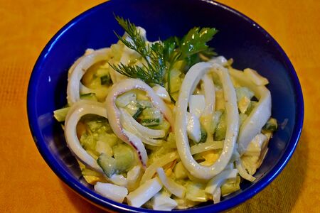 Салат Советский с кальмарами