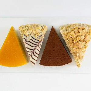 Набор тортиков из 4 кусков №1 (Чизкейк манго-маракуйя, Птичье молоко, Эстерхази, Наполеон)