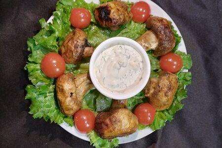 Грибы на мангале